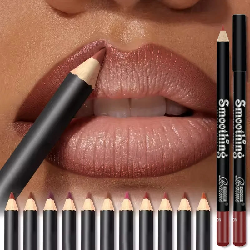 Delineador Labial à Prova d'Água com 6 Cores – Acabamento Matte e Longa Duração