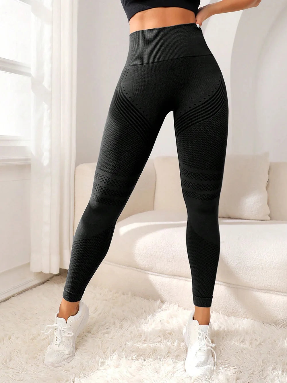 Calça Legging Esportiva Cintura Alta Levanta Bumbum – Fitness, Corrida e Yoga