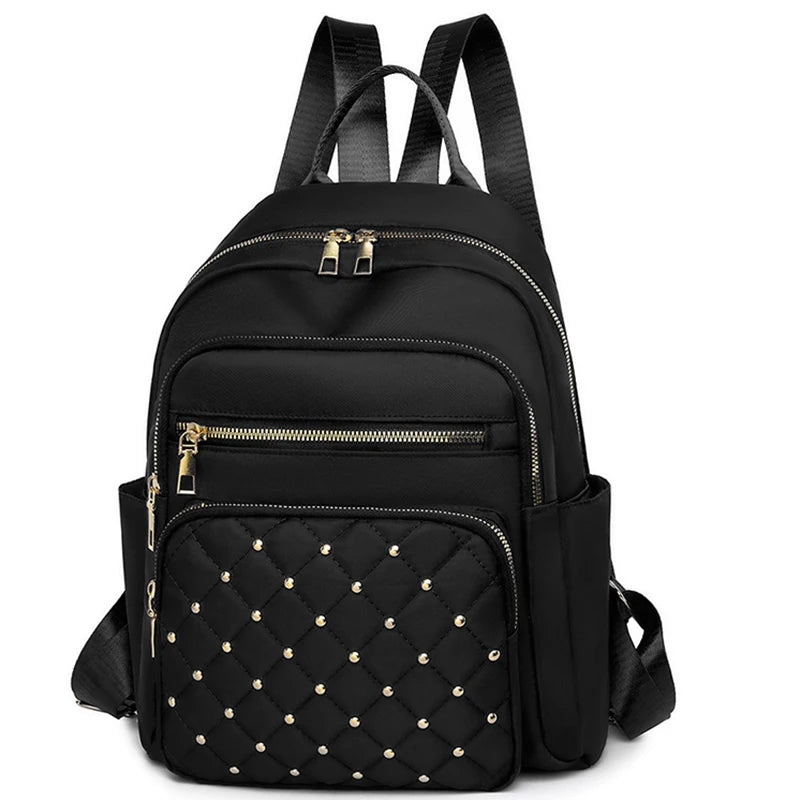 Mochila Feminina Pequena Casual com Bolsos Laterais – 4 Cores