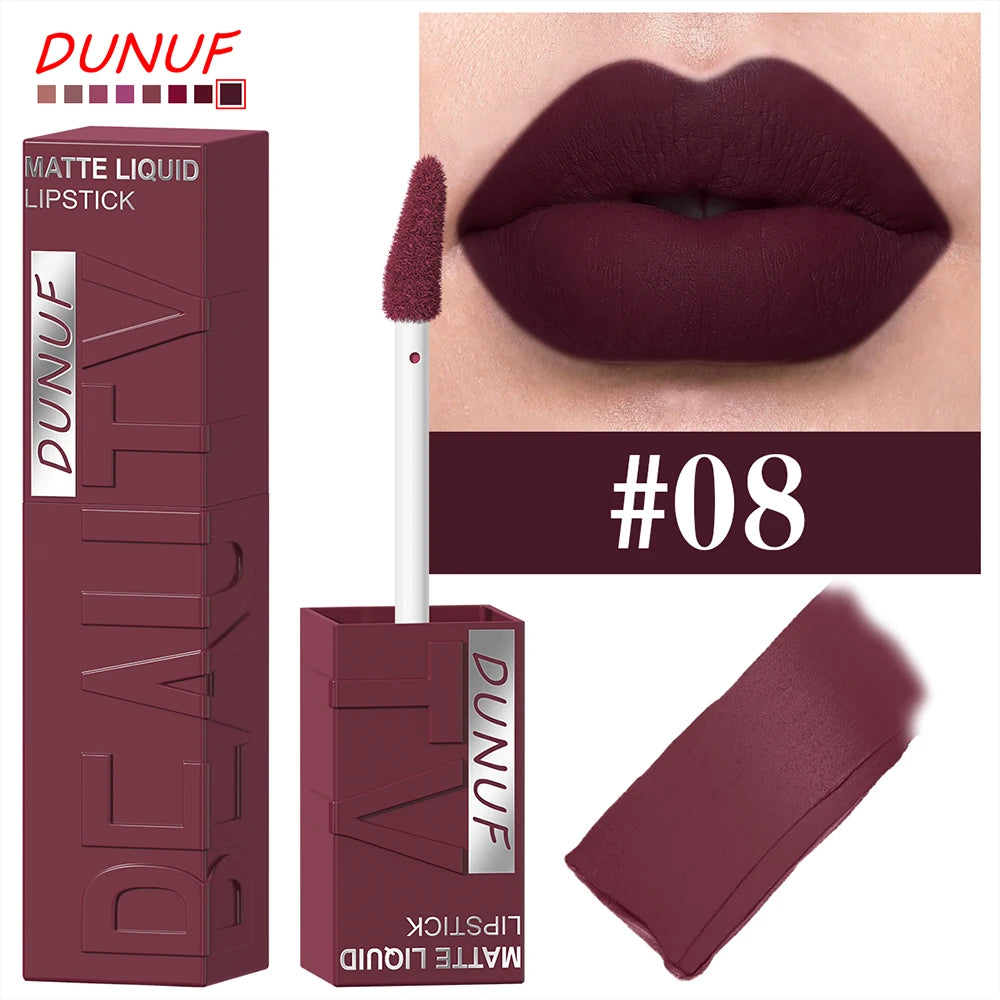 Gloss Labial Matte Aveludado À Prova D'água – Cores Duradouras