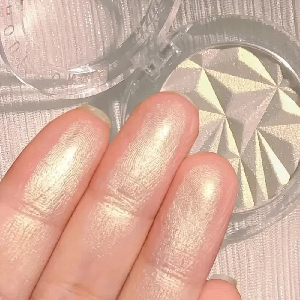 Paleta de Iluminador Facial 2 Tons com Efeito 3D – Brilho Cintilante e Contorno Matte