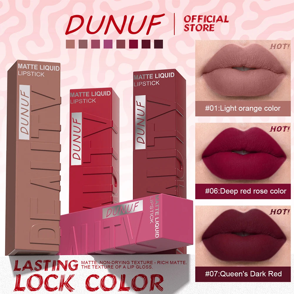 Gloss Labial Matte Aveludado À Prova D'água – Cores Duradouras