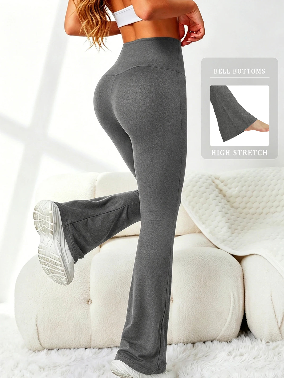 Calça Flare Super Macia de Cintura Alta