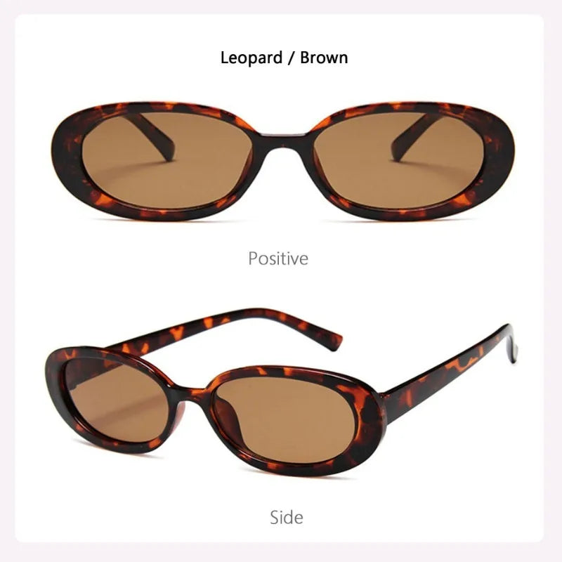 Óculos de Sol Oval Pequeno Feminino Retrô – UV400