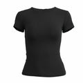 Camiseta Feminina Básica de Manga Curta Slim – Casual Moda Verão