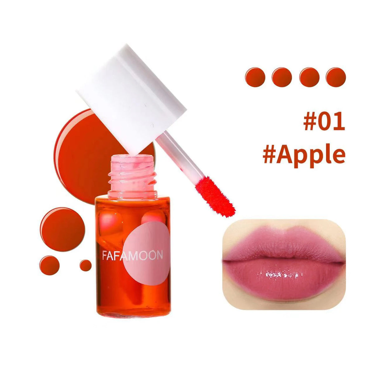 Tint Labial Líquido fafamoon com Brilho e Alta Pigmentação – 5 Tons