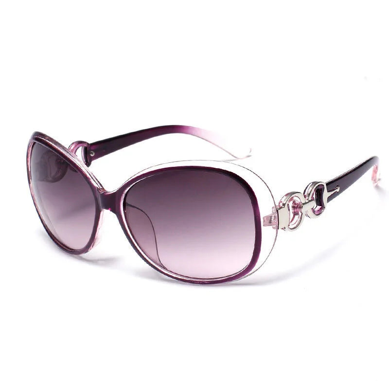 Óculos de Sol Feminino Oval Grande Clássico – Lente Degradê UV400