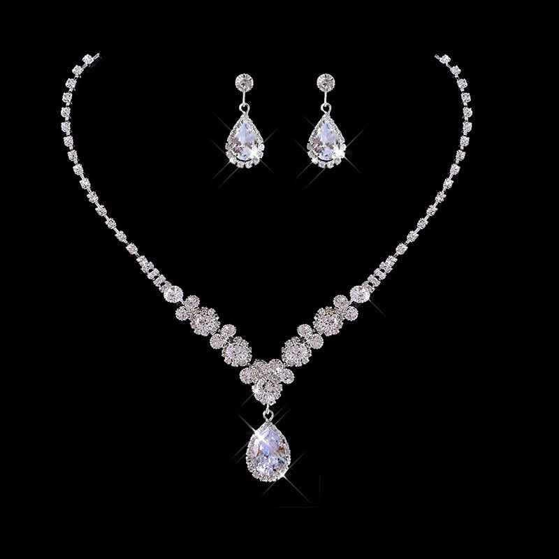 Conjunto Colar e Brincos Feminino com Zircônia para Festa – 11 Modelos