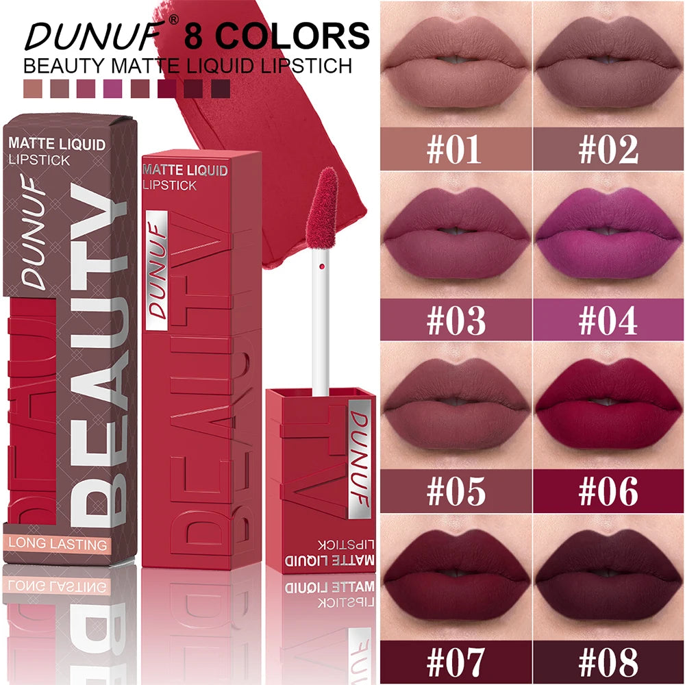 Gloss Labial Matte Aveludado À Prova D'água – Cores Duradouras