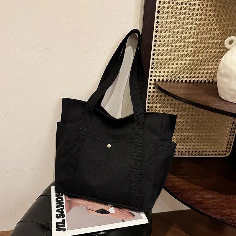 Bolsa Shopper de Lona Feminina Grande