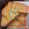 Lenço de Cetim Quadrado Estampado 70x70cm – Bandana Elegante para Cabelo, Pescoço e Bolsa