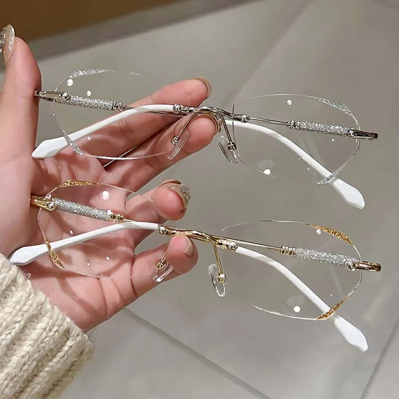 Óculos de Grau Feminino sem Aro com Proteção Luz Azul