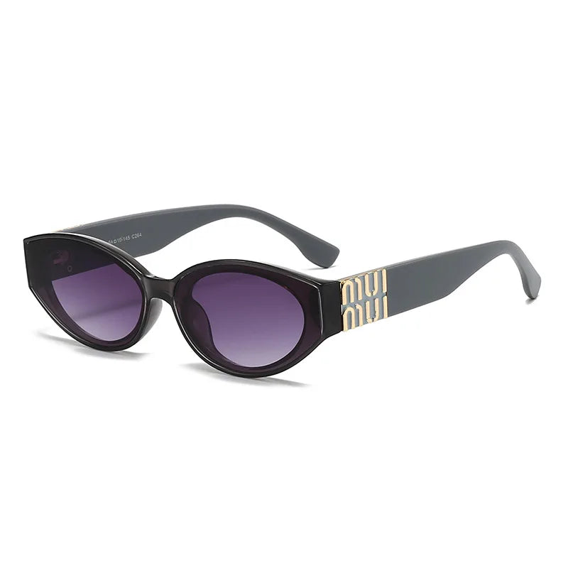 Óculos de Sol Glamour Oval Minimalista Unissex – UV400