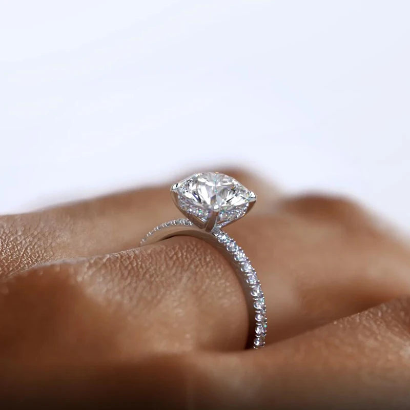 Anel Solitário Moissanite 2 Quilates Prata 925