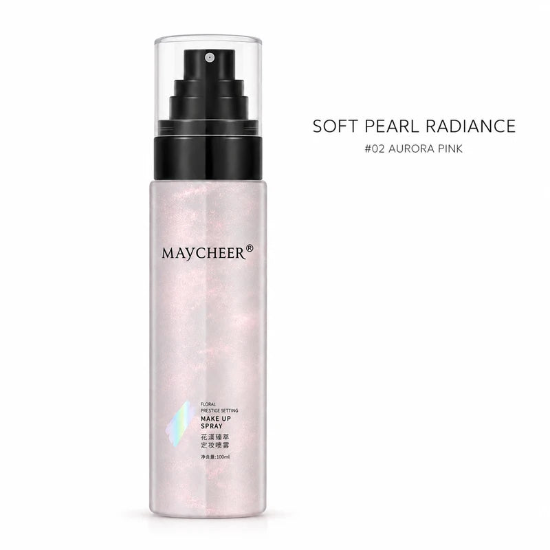 Spray Fixador de Maquiagem 100ml MAYCHEER – Névoa Ultrafina, Longa Duração e Efeito Glow