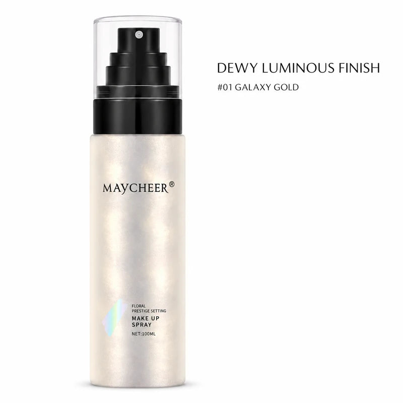Spray Fixador de Maquiagem 100ml MAYCHEER – Névoa Ultrafina, Longa Duração e Efeito Glow
