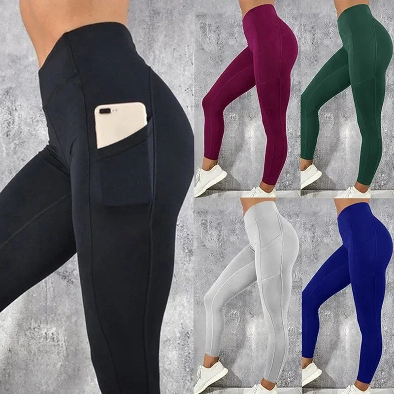 Calça Legging Fitness Feminina com Bolso Lateral – Yoga e Academia
