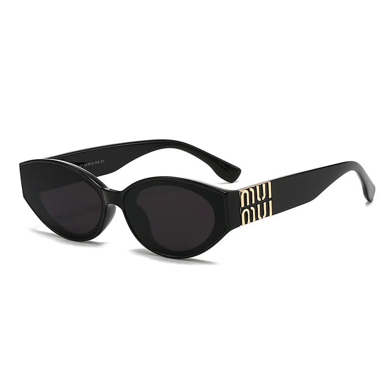 Óculos de Sol Glamour Oval Minimalista Unissex – UV400