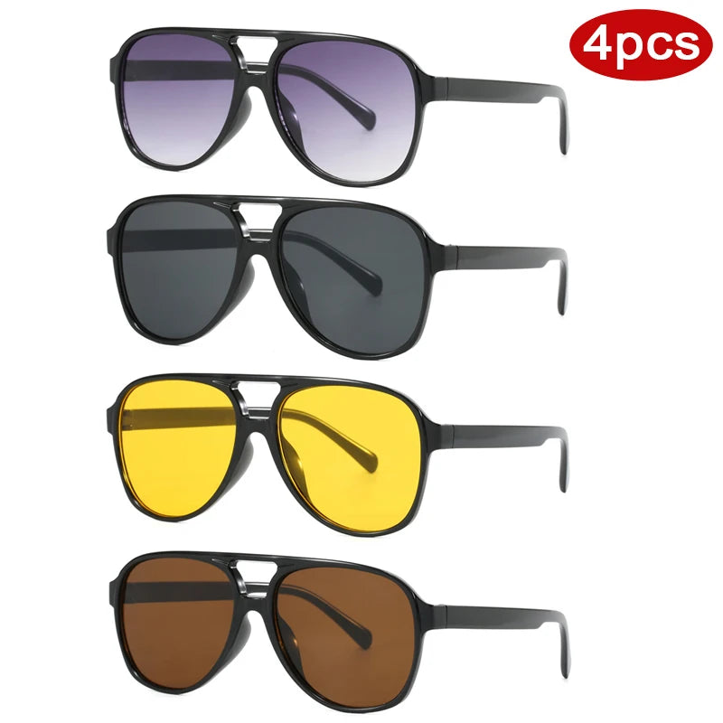 Óculos de Sol Degradê com Armação Grande Quadrada UV400