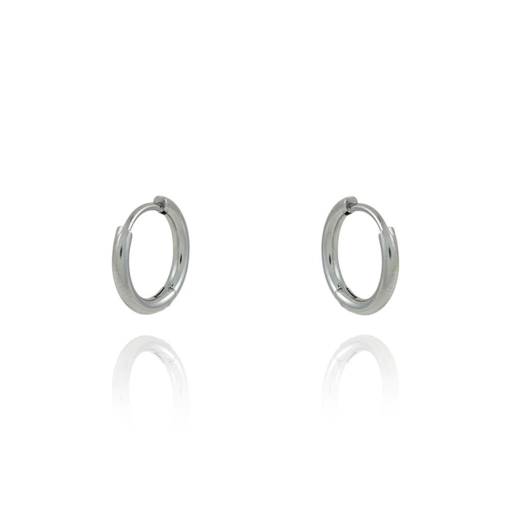 BRINCO ARGOLA ARTICULADA LISA (AÇO INOX 14MM)