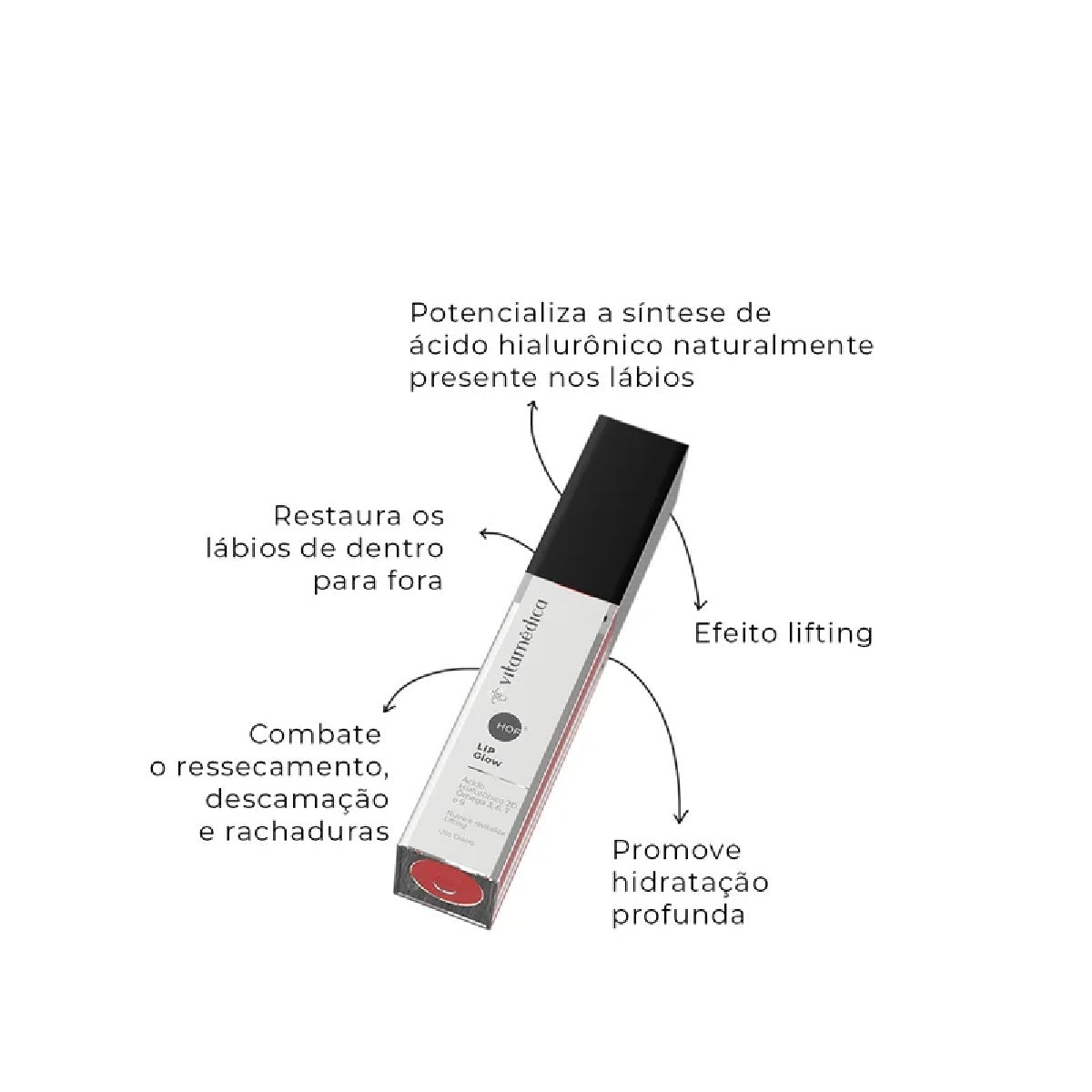 Balm Labial Lip Glow Cereja Ácido Hialurônico - 5,5g