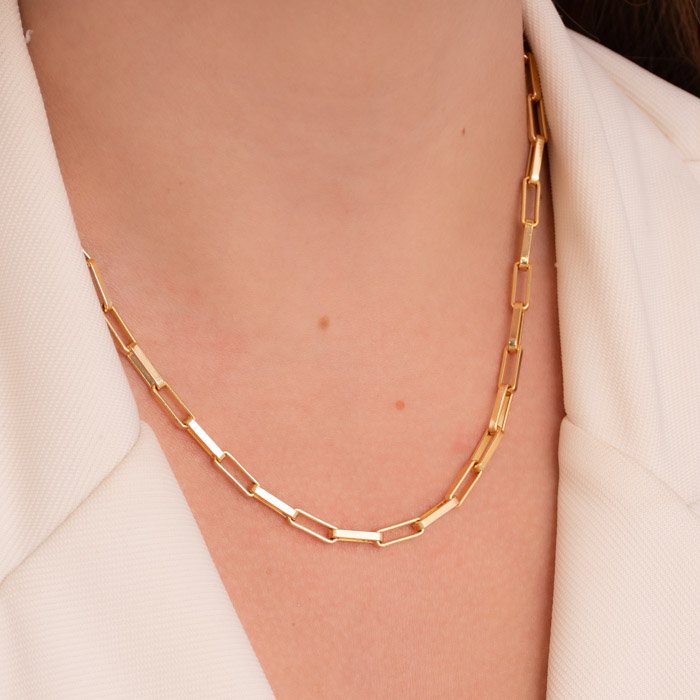 CHOKER CADEADO QUADRADO 10MM